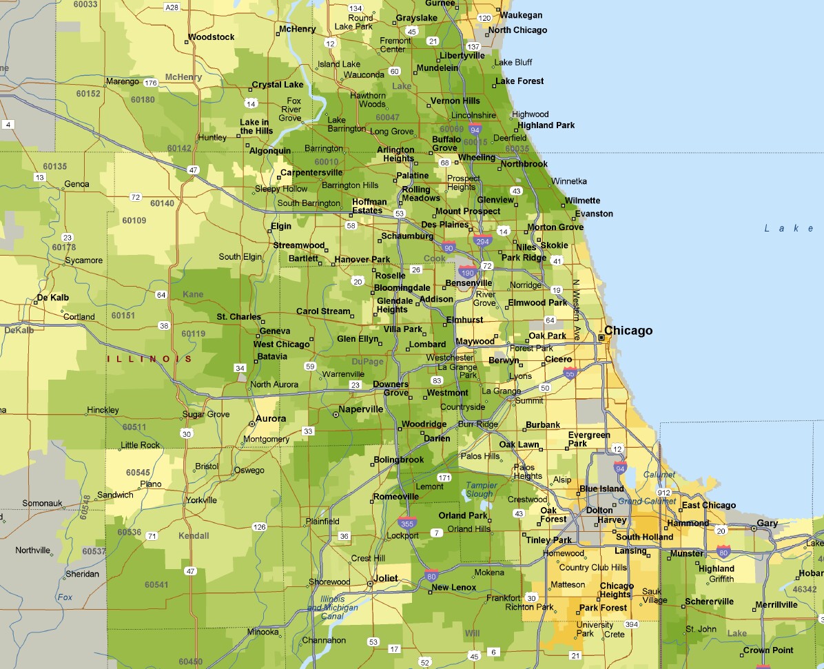 30 Chicago Zip Codes Map - Maps Database Source.